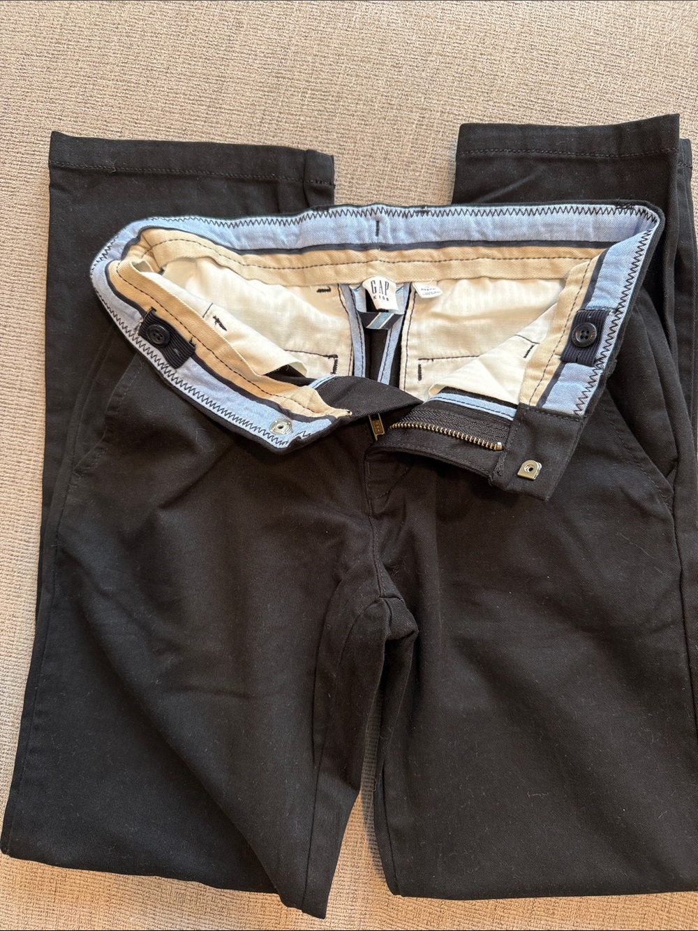 GAP Black Kids Casual Chinos with Contrast Waistband